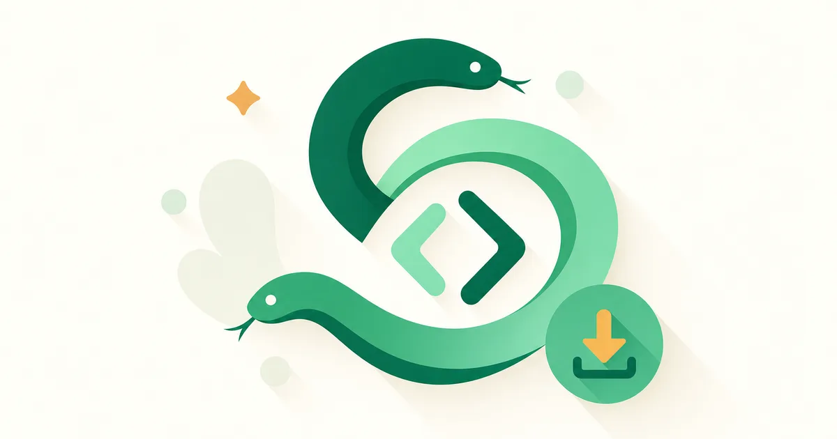 Terminal de computador exibindo o símbolo de digitação do Python ao lado do logo da linguagem