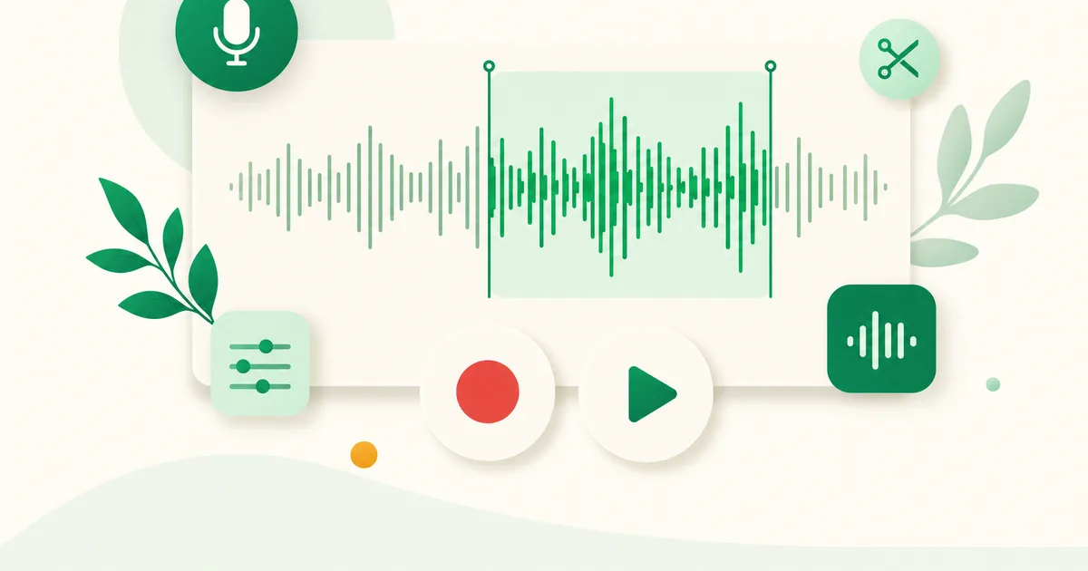 Tela de computador com o Audacity aberto mostrando faixas de áudio em forma de onda