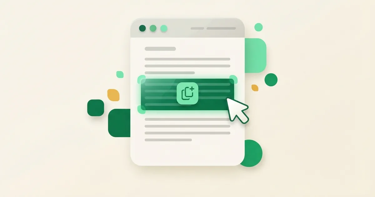 Cursor selecionando um trecho de texto destacado em uma página de PDF