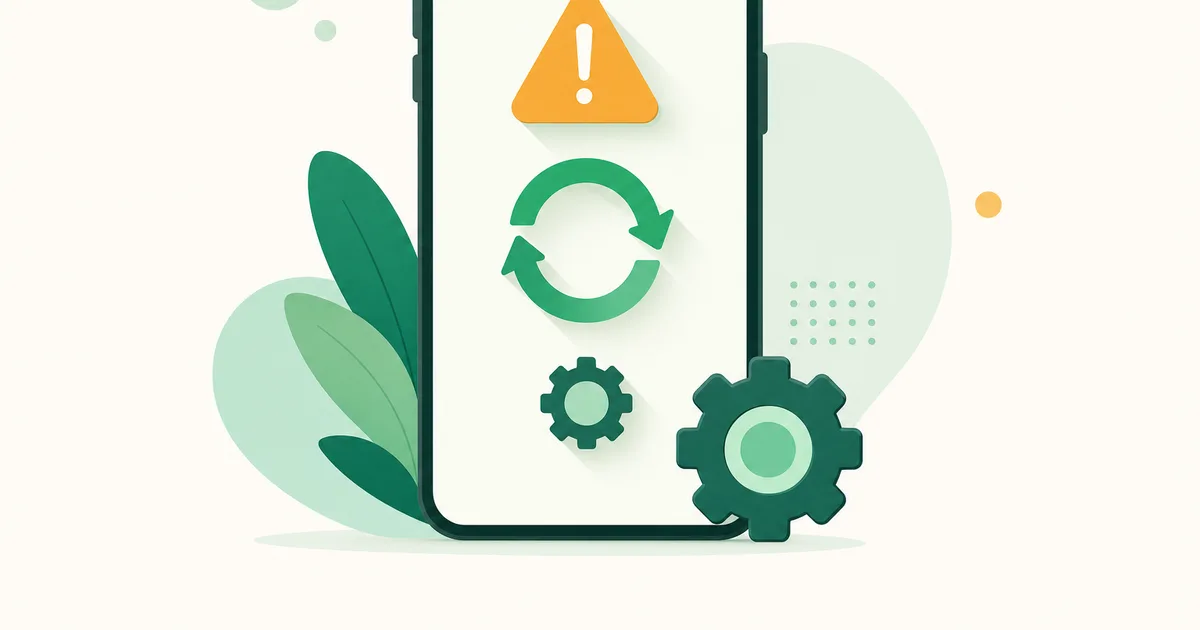 Tela de celular Android com a Google Play Store aberta e um aviso de falha no download