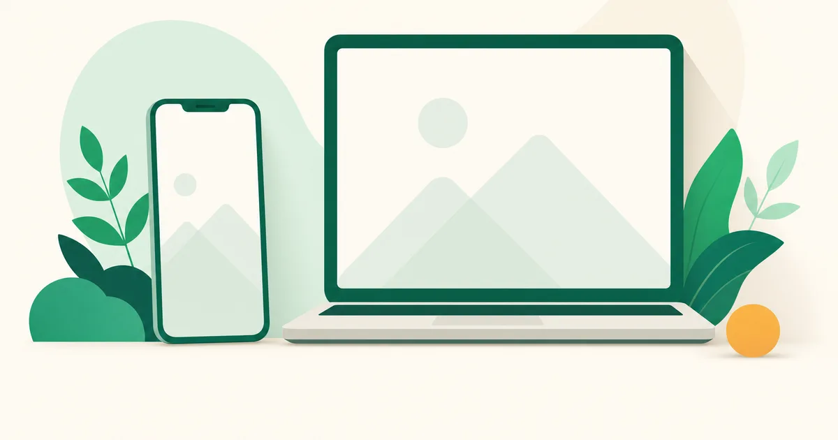 Mockup de celular e laptop sobre uma mesa de trabalho