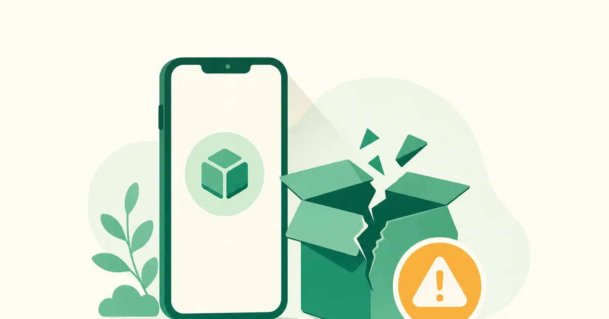 Tela de celular Android exibindo um aviso de falha na instalação de aplicativo
